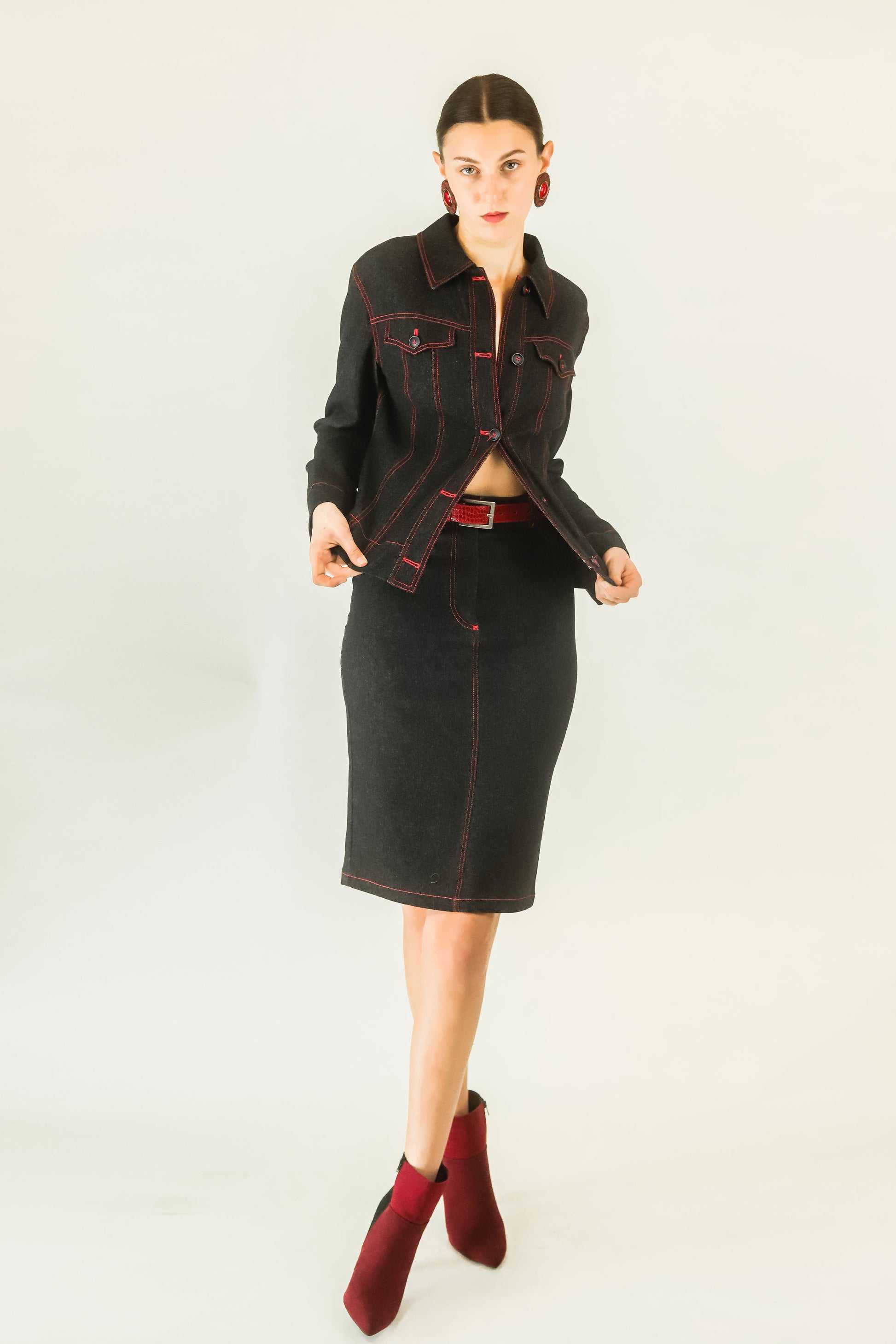 D&G Denim Skirt Suit - The Kit Vintage