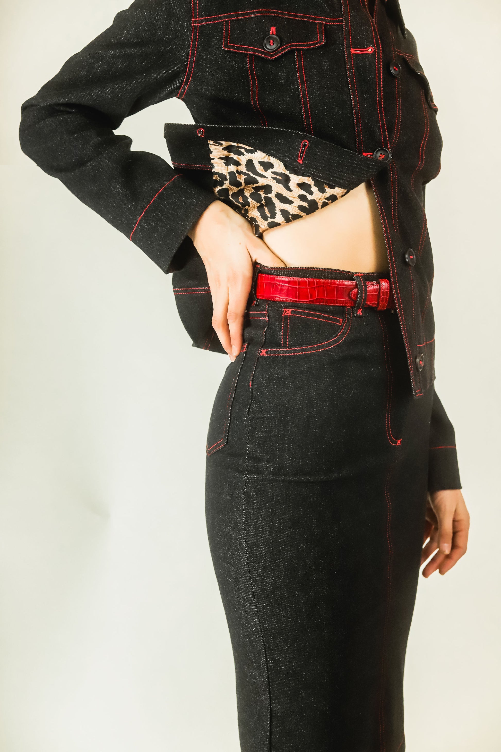 D&G Denim Skirt Suit - The Kit Vintage