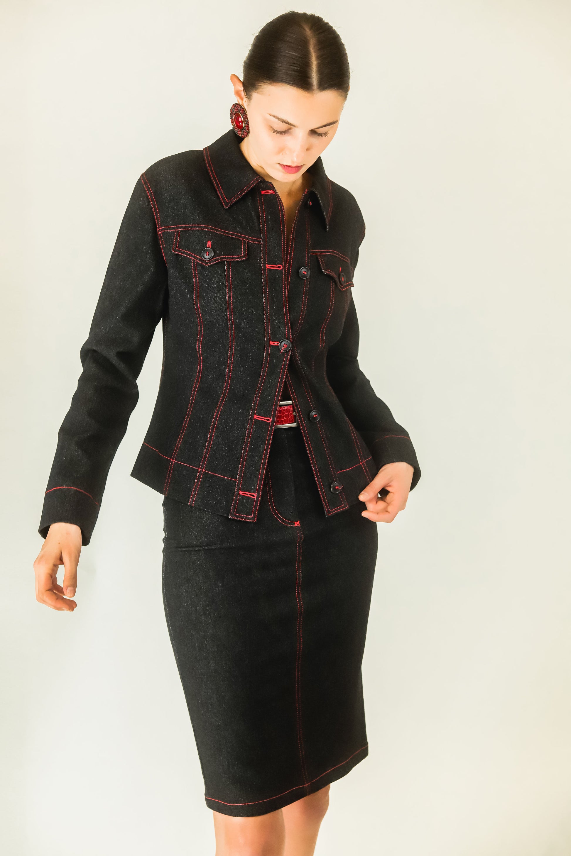 D&G Denim Skirt Suit - The Kit Vintage