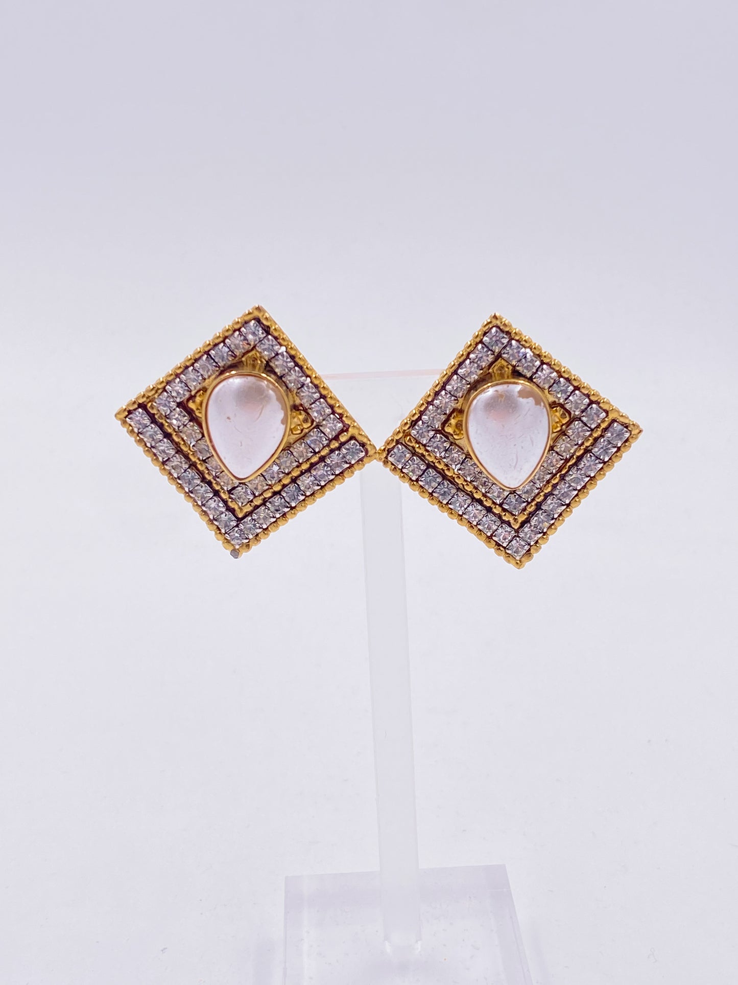 Crystal Square Earrings