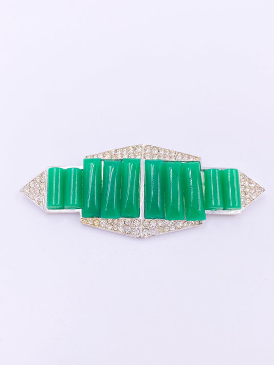 Kenneth Jay Lane Art Deco Style Brooch - The Kit Vintage