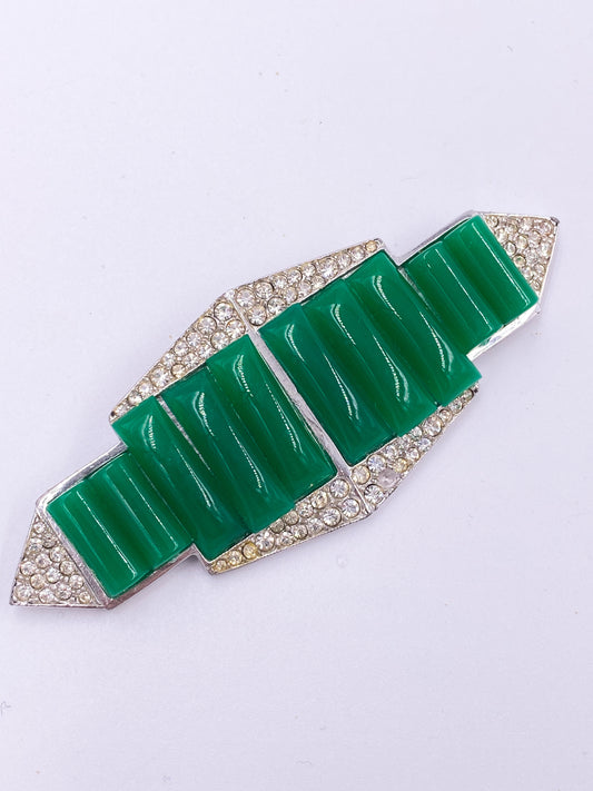 Kenneth Jay Lane Art Deco Style Brooch - The Kit Vintage