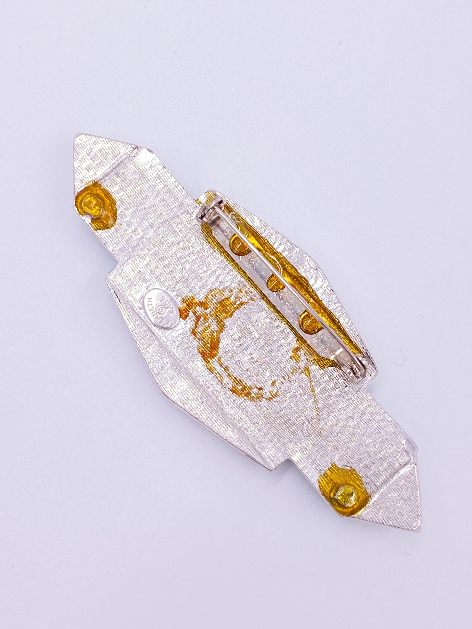 Kenneth Jay Lane Art Deco Style Brooch - The Kit Vintage