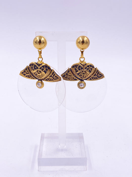 Art Nouveau Lucite Earrings - The Kit Vintage