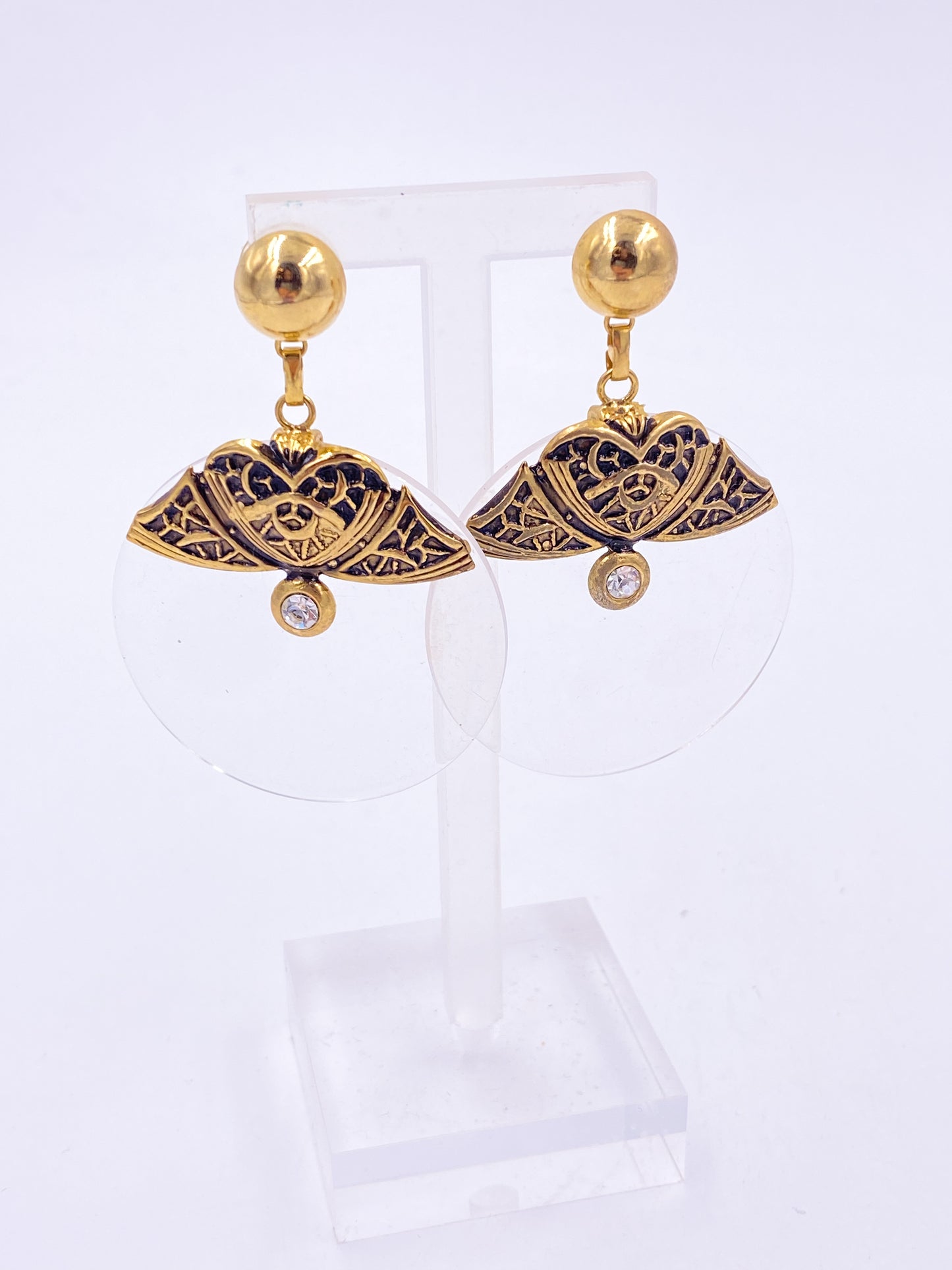 Art Nouveau Lucite Earrings - The Kit Vintage