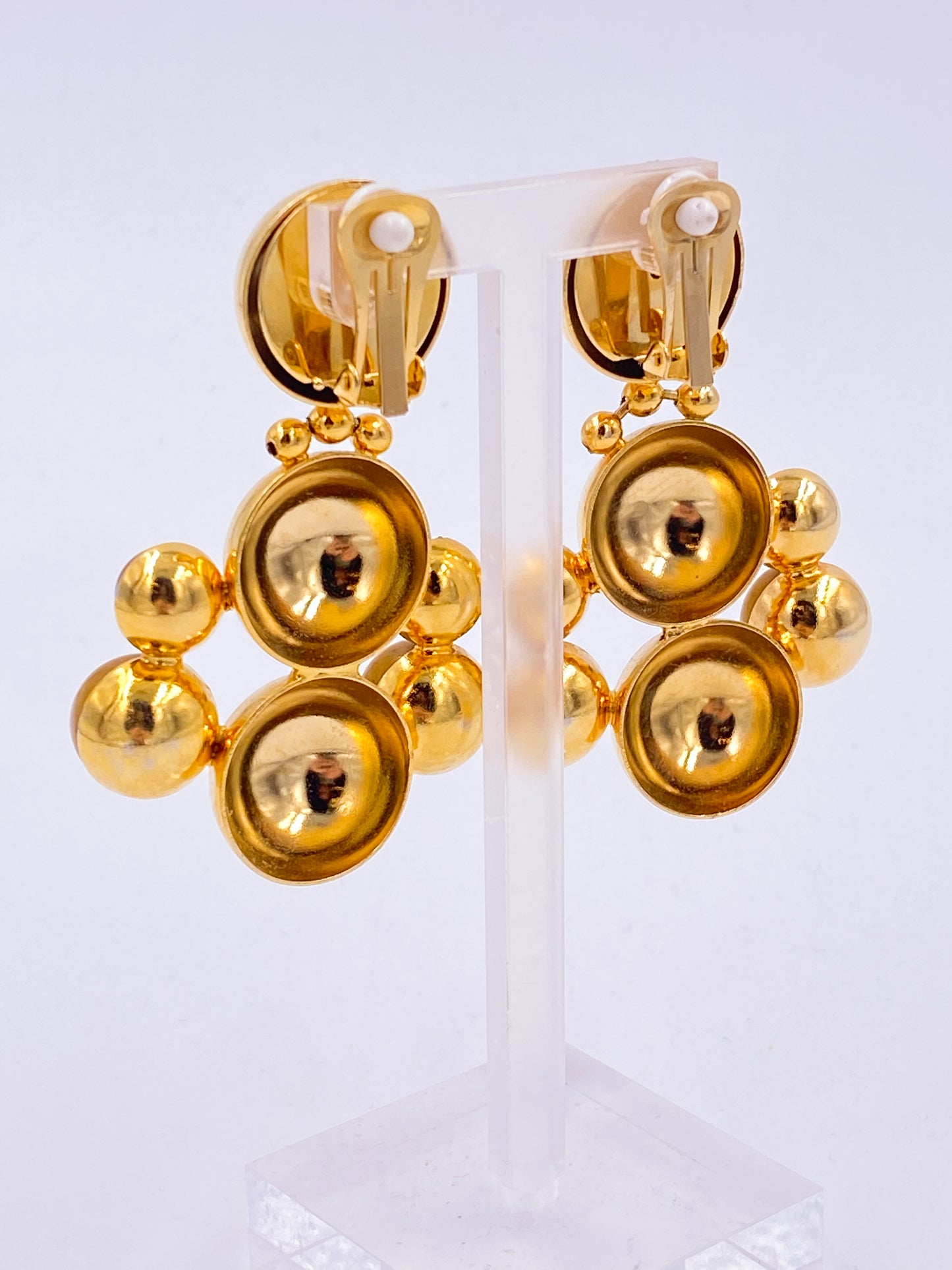 Gold, Mustard and Brown Bubble Earrings - The Kit Vintage