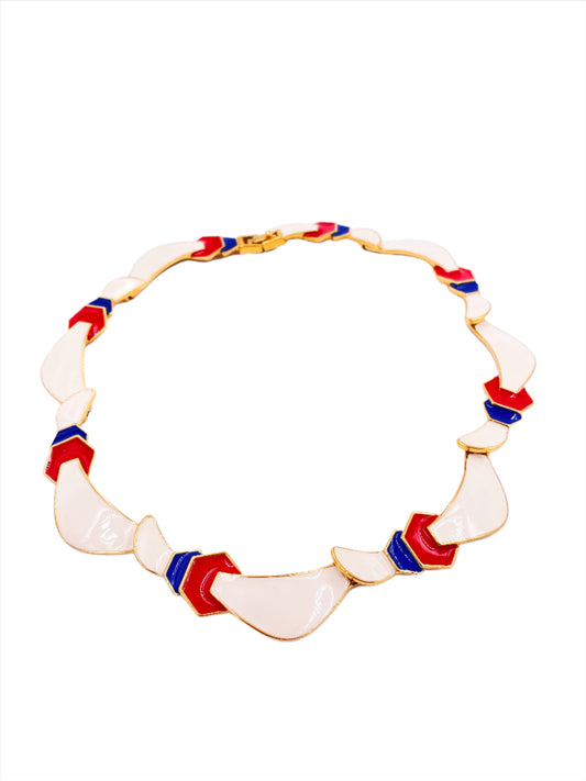 Monet Enamel Necklace - The Kit Vintage