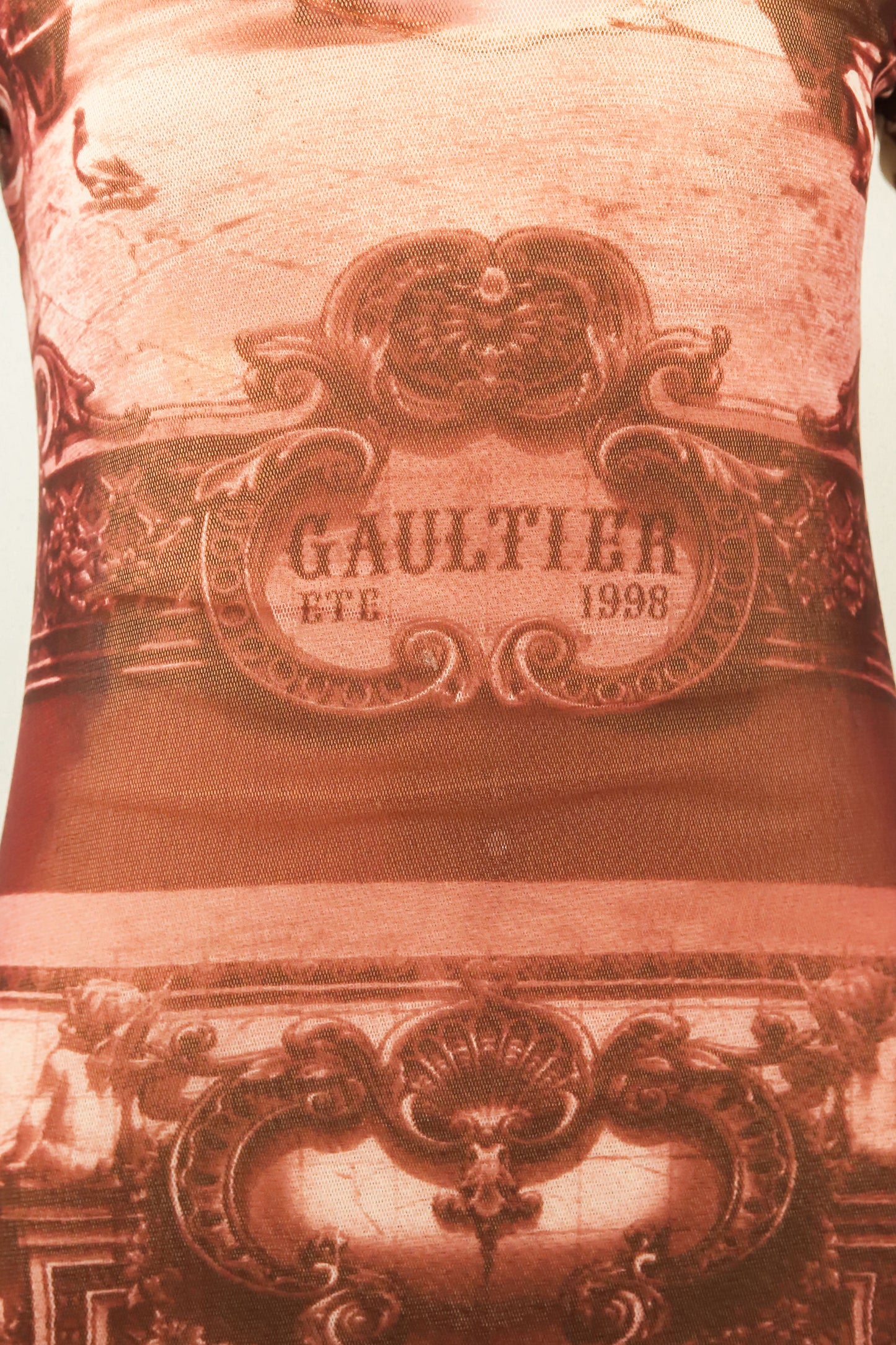 Gaultier Summer 1998 Mesh Printed Dress - The Kit Vintage