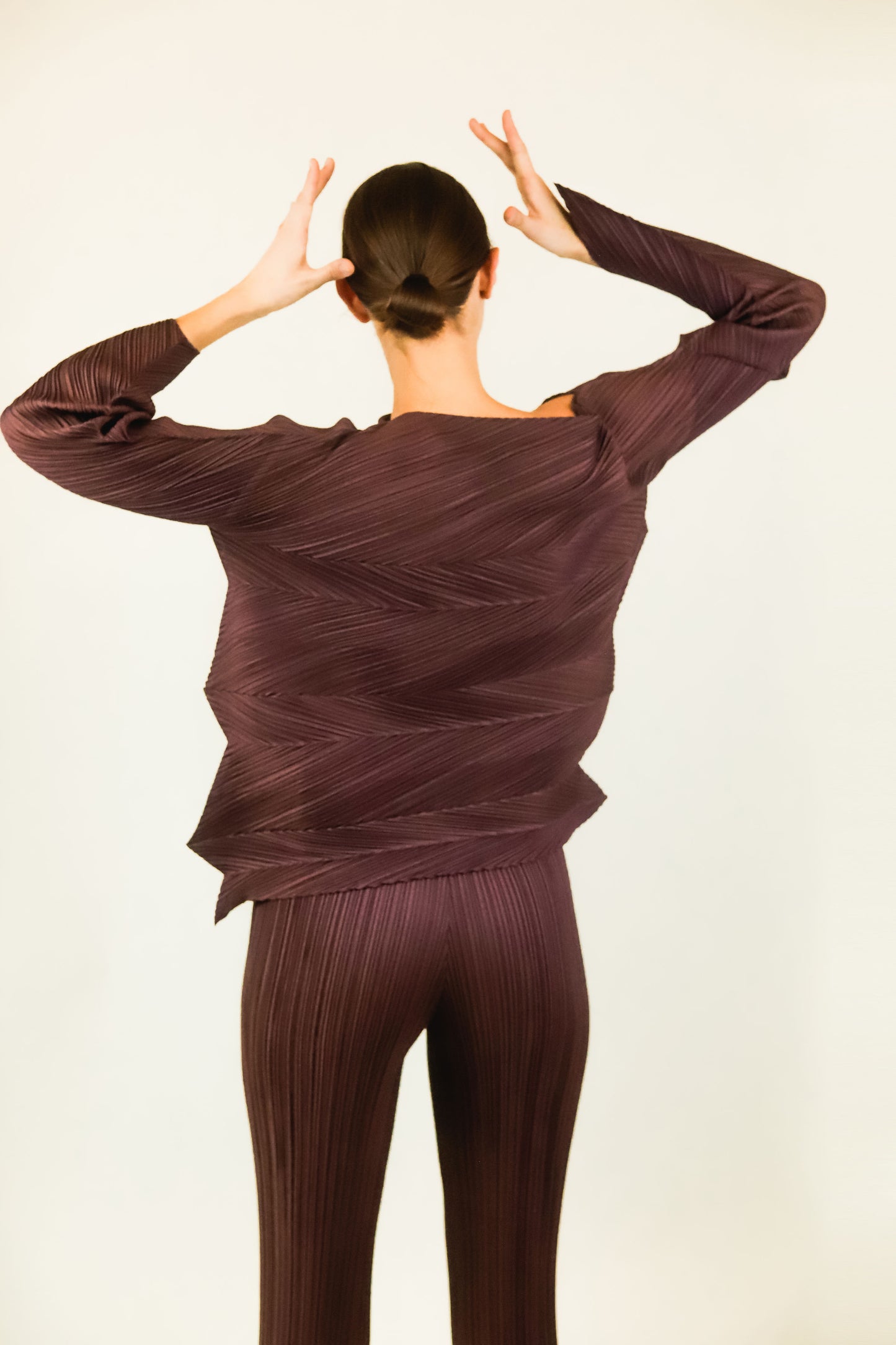 Brown Zig Zag Pleats Please by Issey Miyake Set - The Kit Vintage