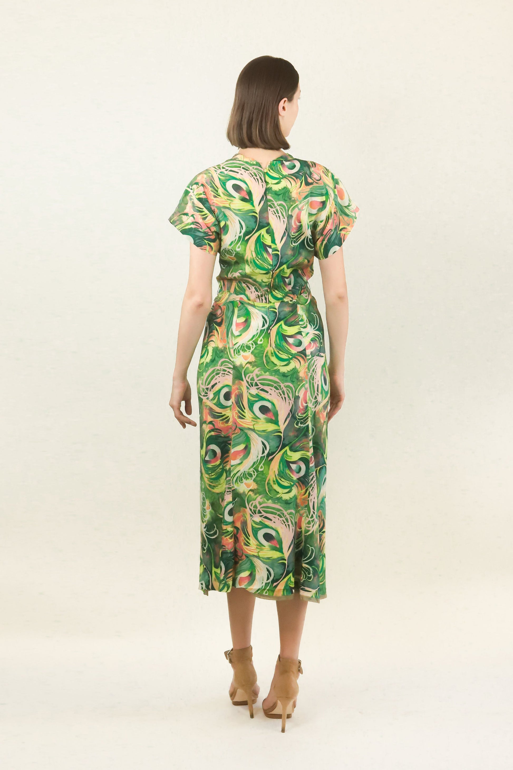 1940's Silk Printed Dress - The Kit Vintage