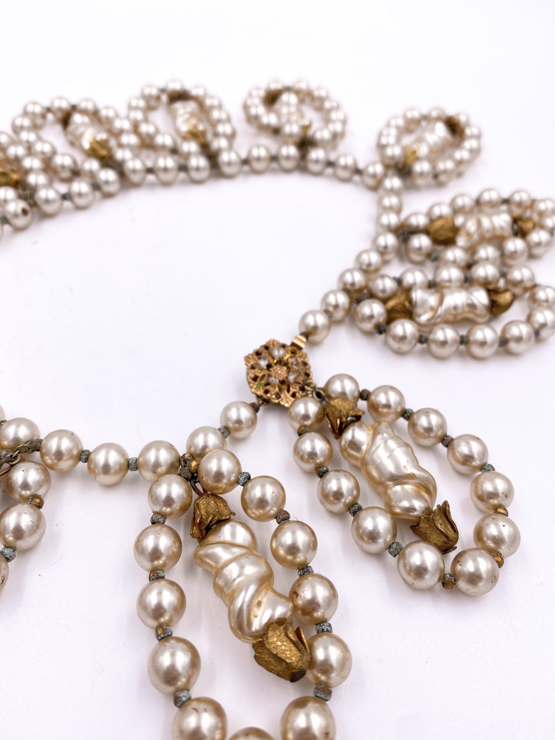 Miriam Haskell Pearl Choker Necklace - The Kit Vintage