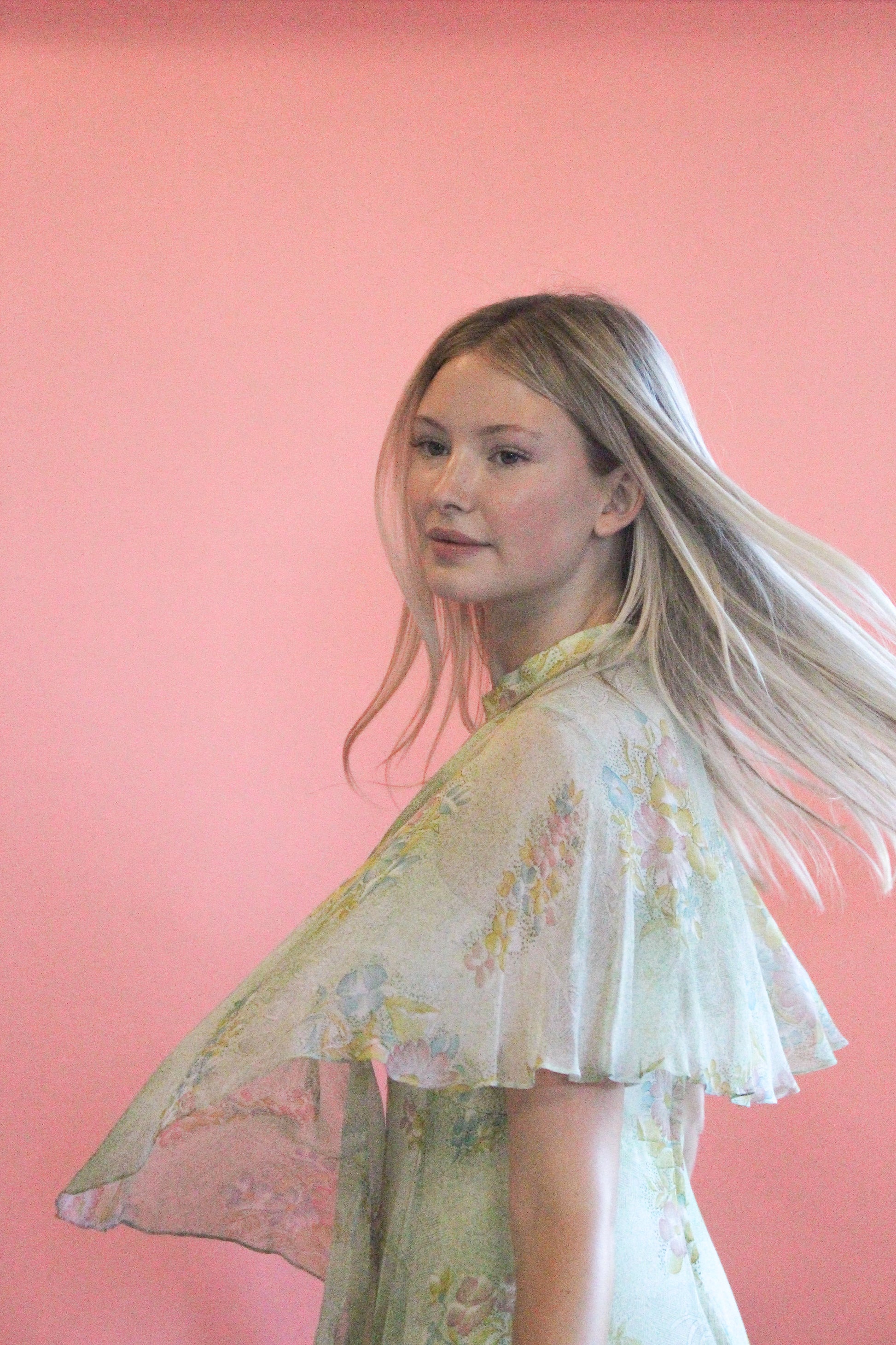 Mint Julep Floral Dress with Cape - The Kit Vintage