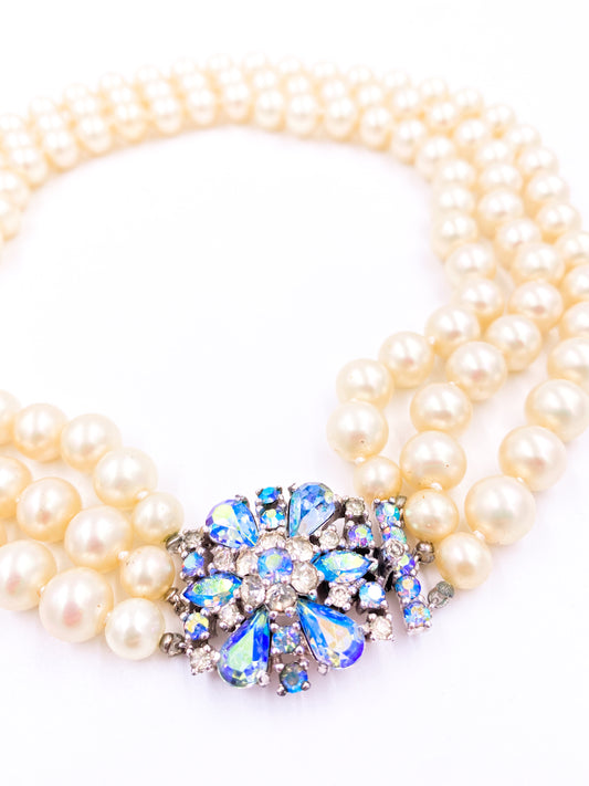 Joseph Mazer Pearl Choker Necklace - The Kit Vintage