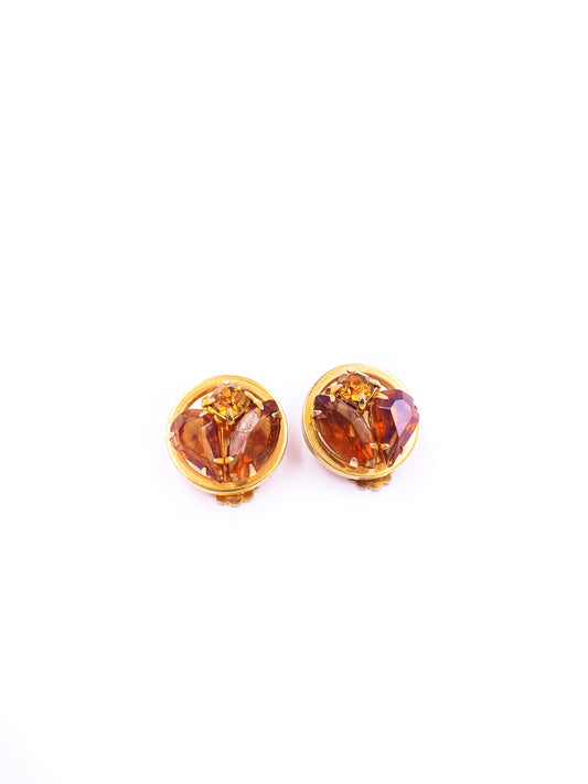 Citrine Stone Earrings - The Kit Vintage
