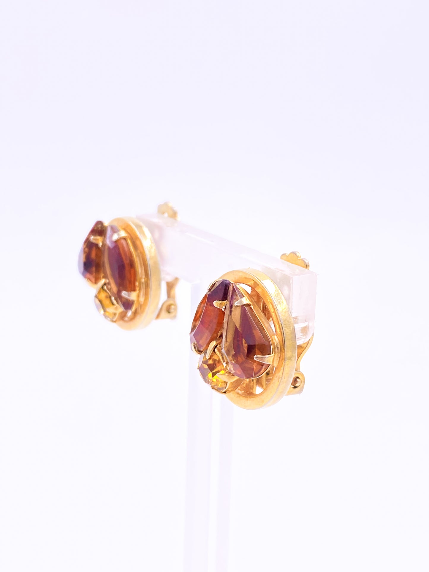 Citrine Stone Earrings - The Kit Vintage