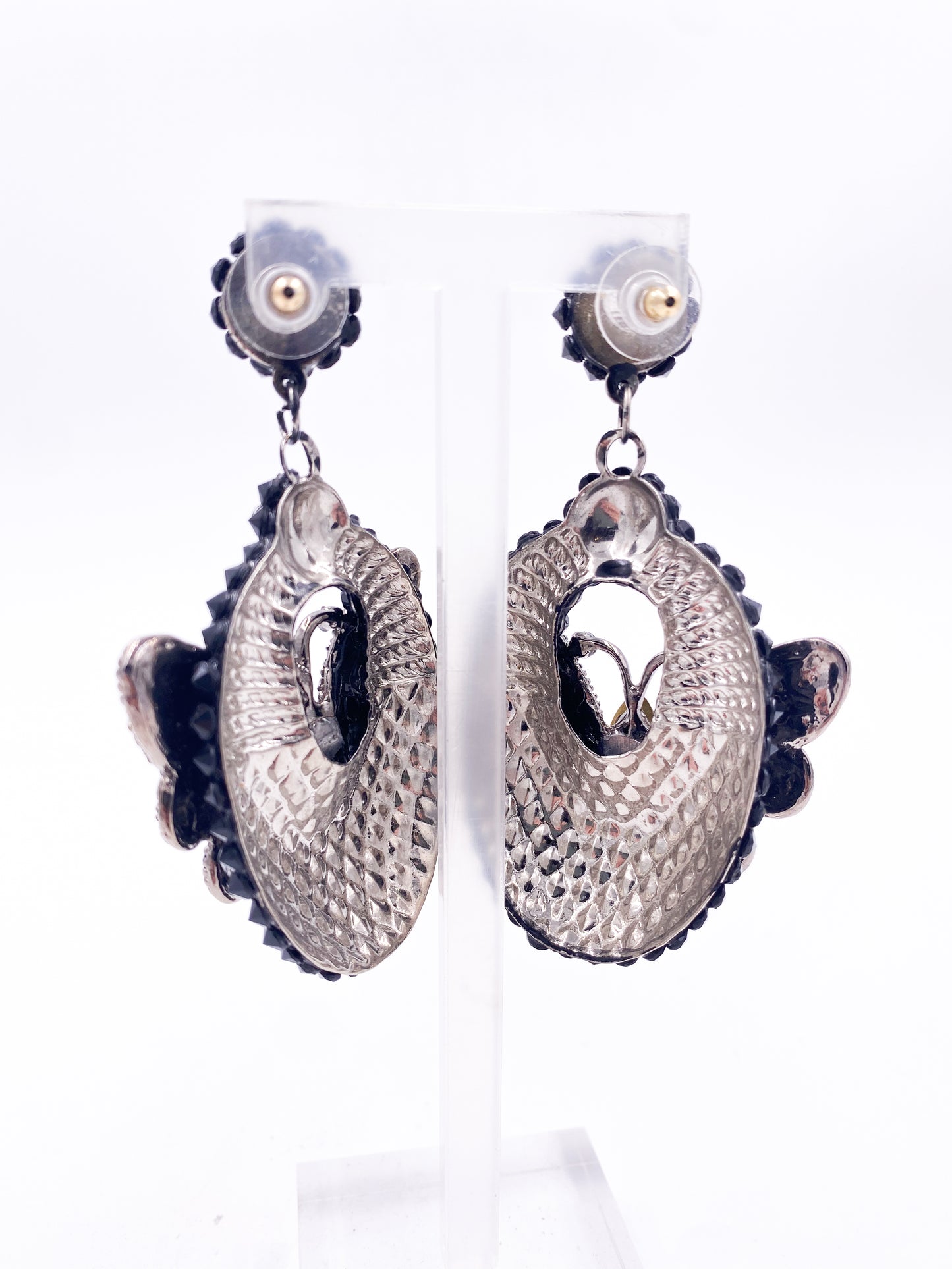 Crystal Butterfly Drop Earrings