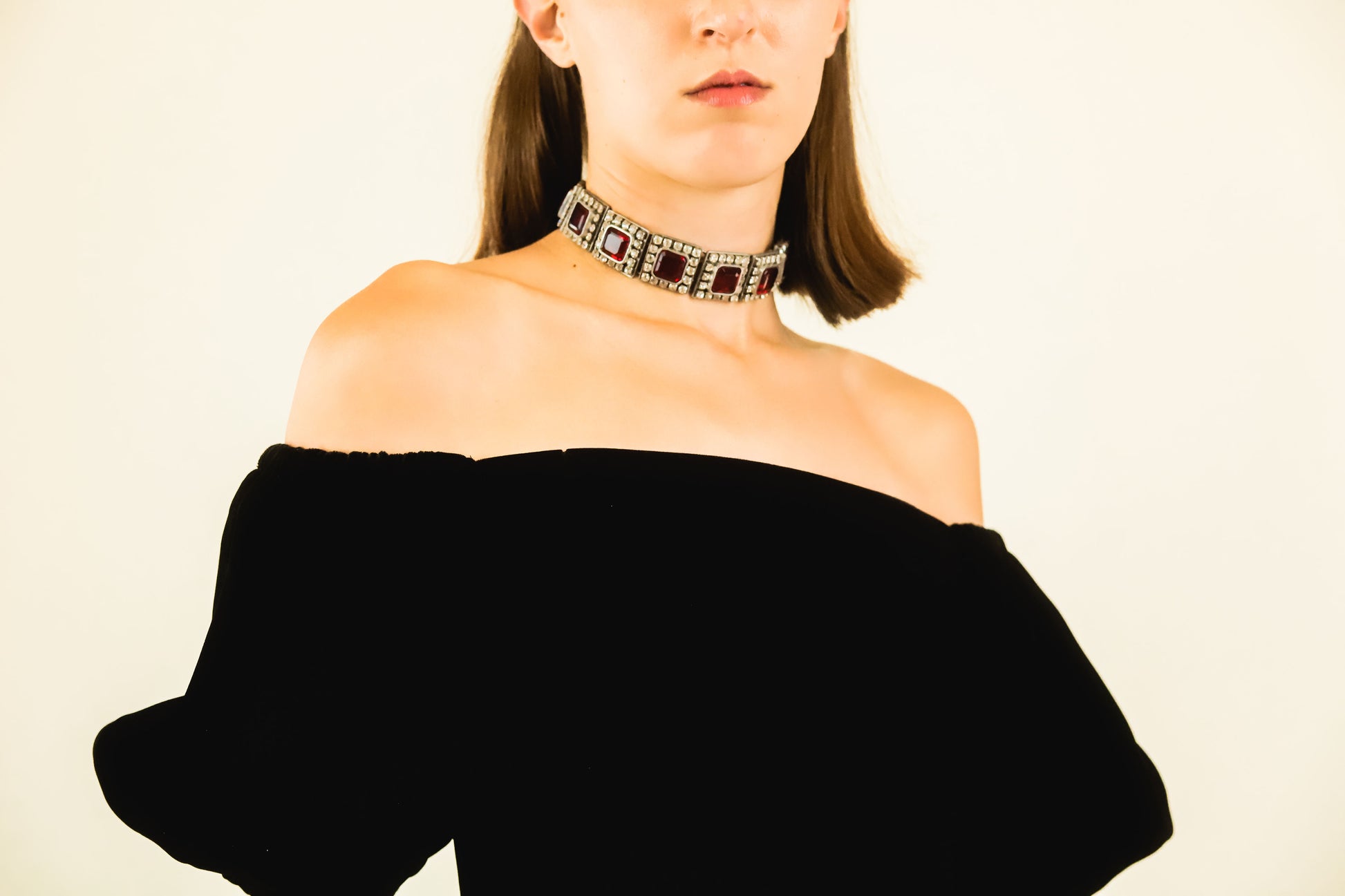 Yves Saint Laurent Off The Shoulder Velvet Gown - The Kit Vintage