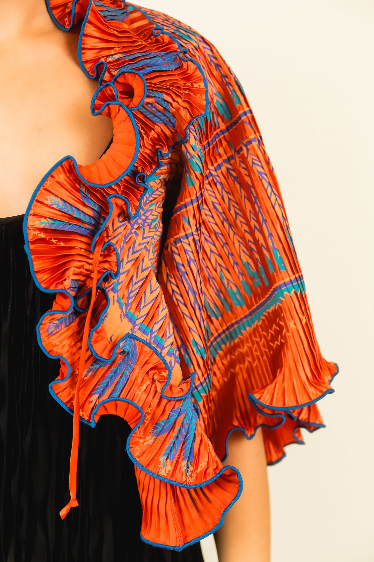 Zandra Rhodes Pleated Dress and Bolero Set