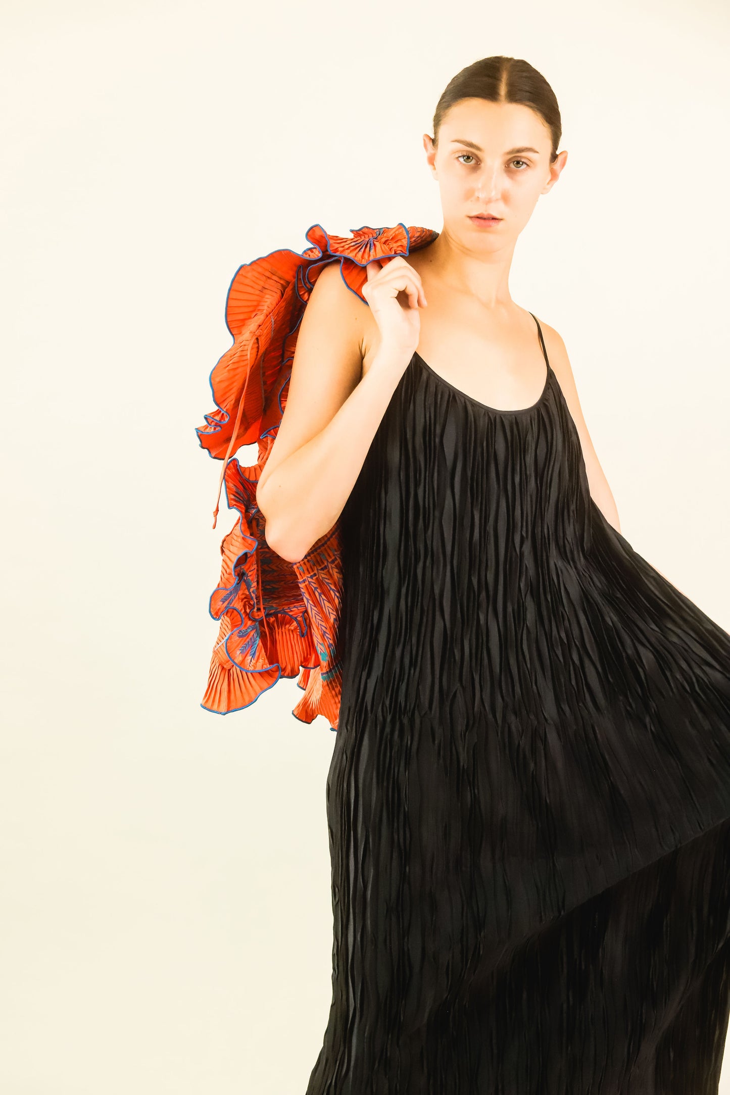 Zandra Rhodes Pleated Dress and Bolero Set - The Kit Vintage