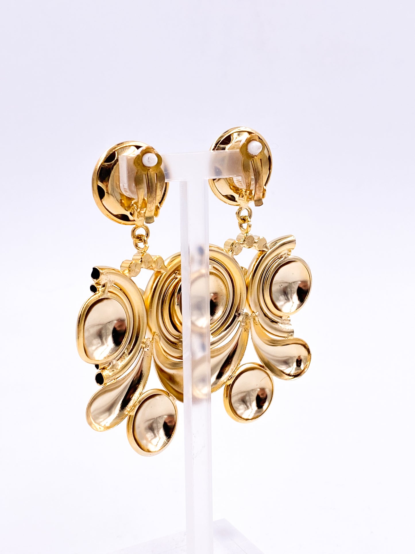 Gold & Crystal Drop Earrings - The Kit Vintage