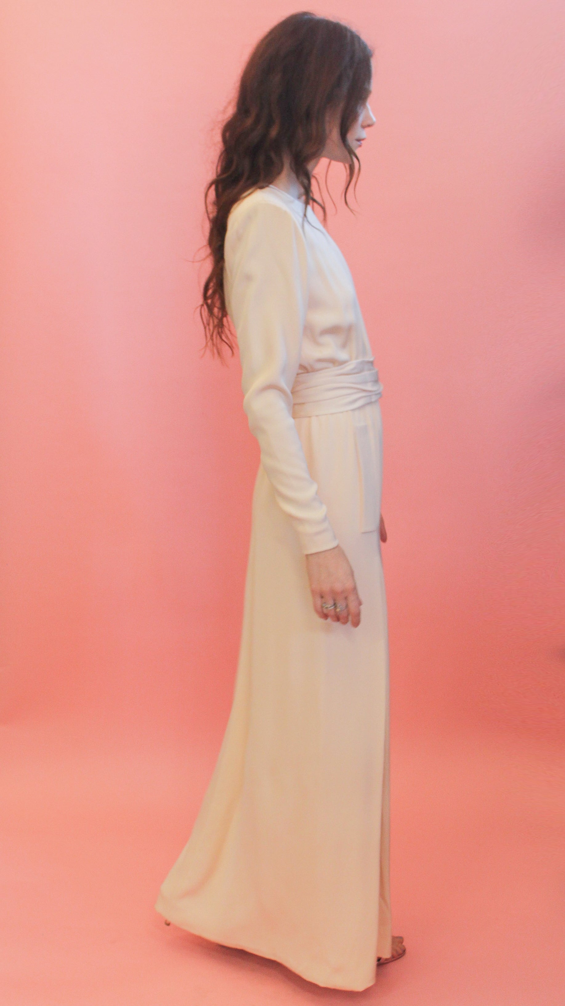 Yves Saint Laurent Haute Couture Ivory Silk Gown - The Kit Vintage