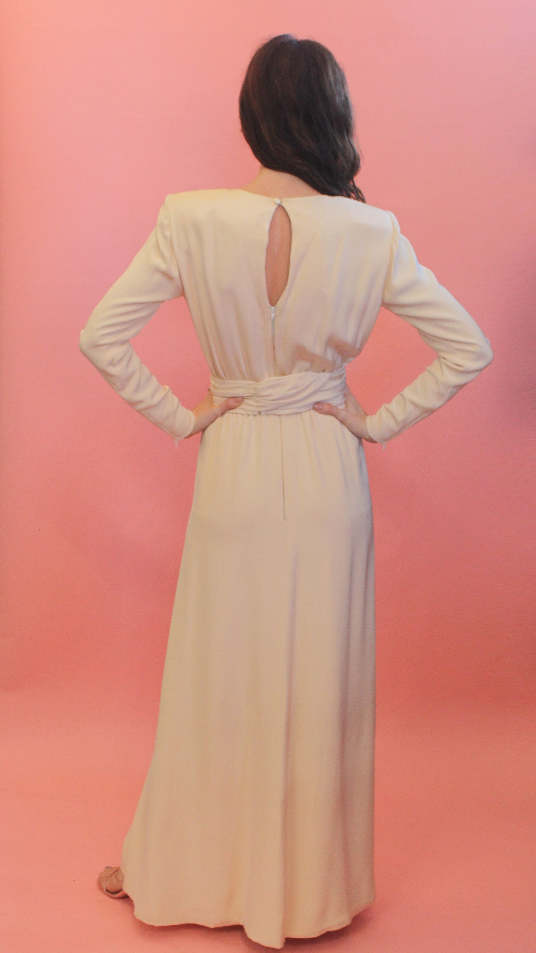Yves Saint Laurent Haute Couture Ivory Silk Gown - The Kit Vintage