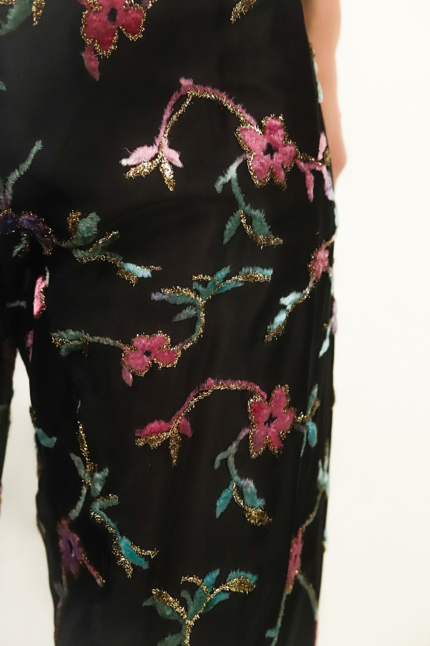 Courreges c. 1970's Sheer & Floral Applique Pants - The Kit Vintage
