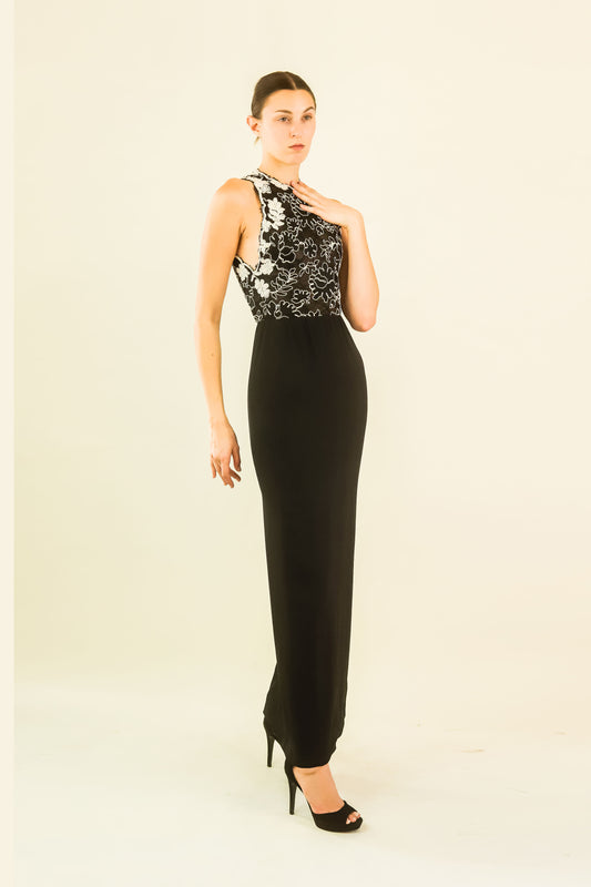 Galanos High Neck Lace Gown - The Kit Vintage
