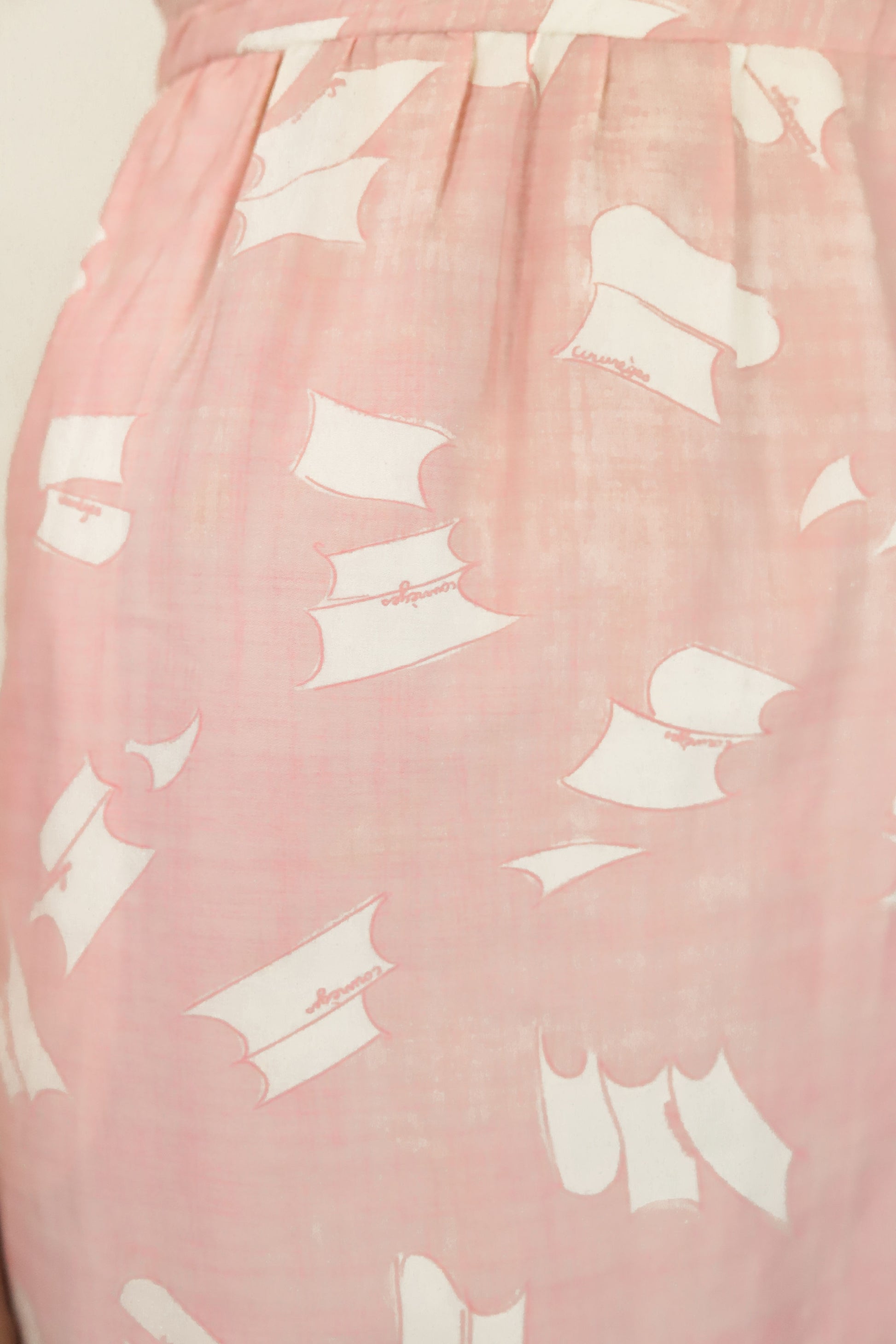 Courreges c. 1970's Pink with White Signed Cotton Dress - The Kit Vintage