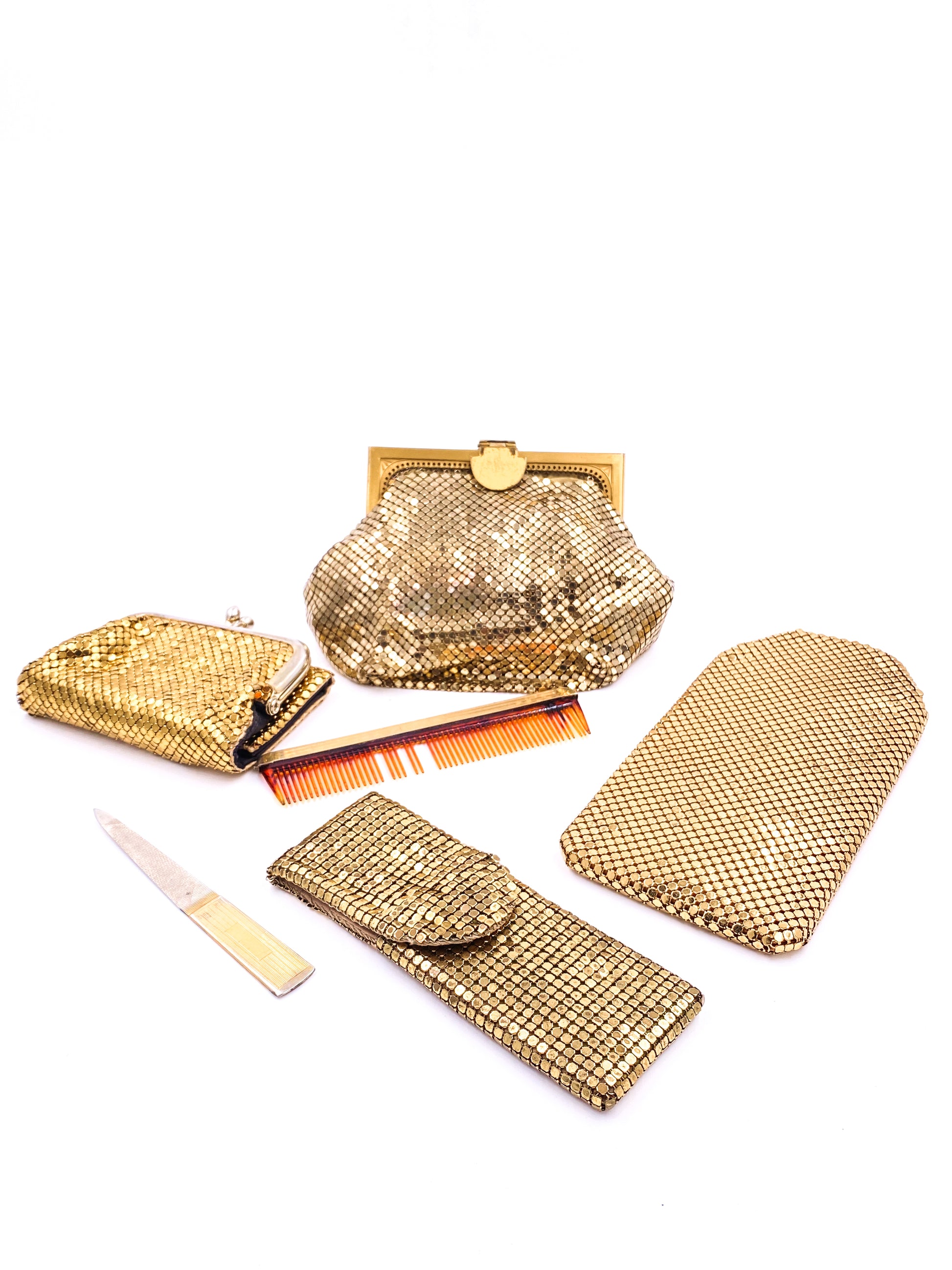 Gold Chainmail Glasses Case - The Kit Vintage