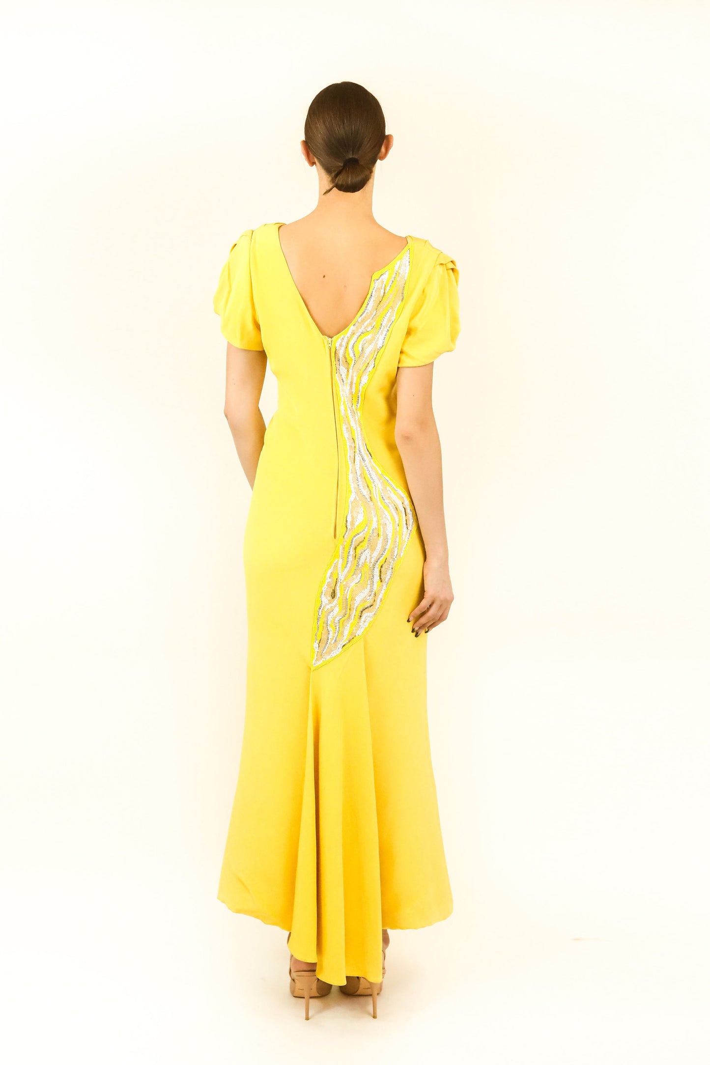 Carolina Herrera Silk Beaded Gown