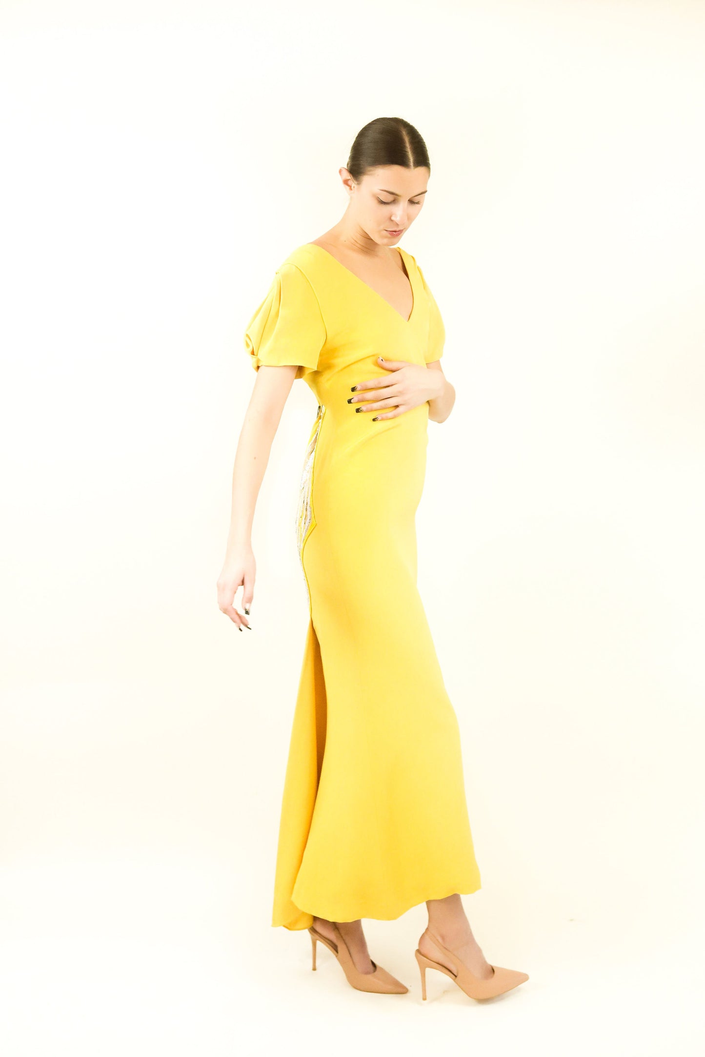 Carolina Herrera Silk Beaded Gown - The Kit Vintage