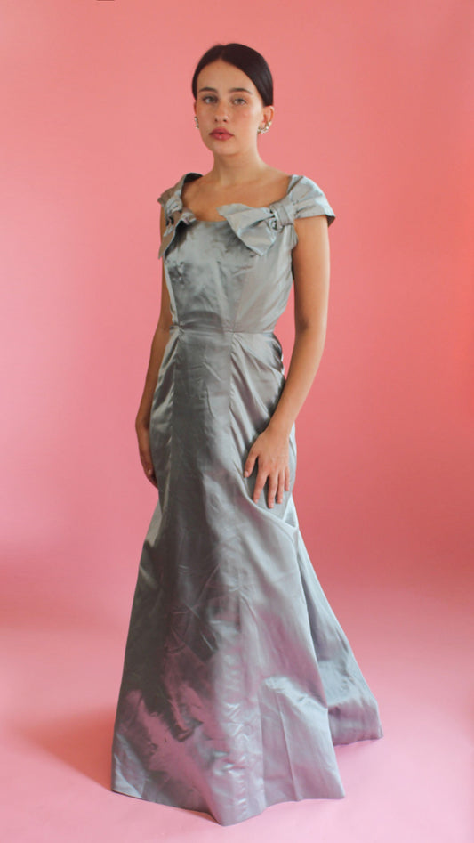 Olga Ollsund Custom Made Icy Blue Custom Gown - The Kit Vintage