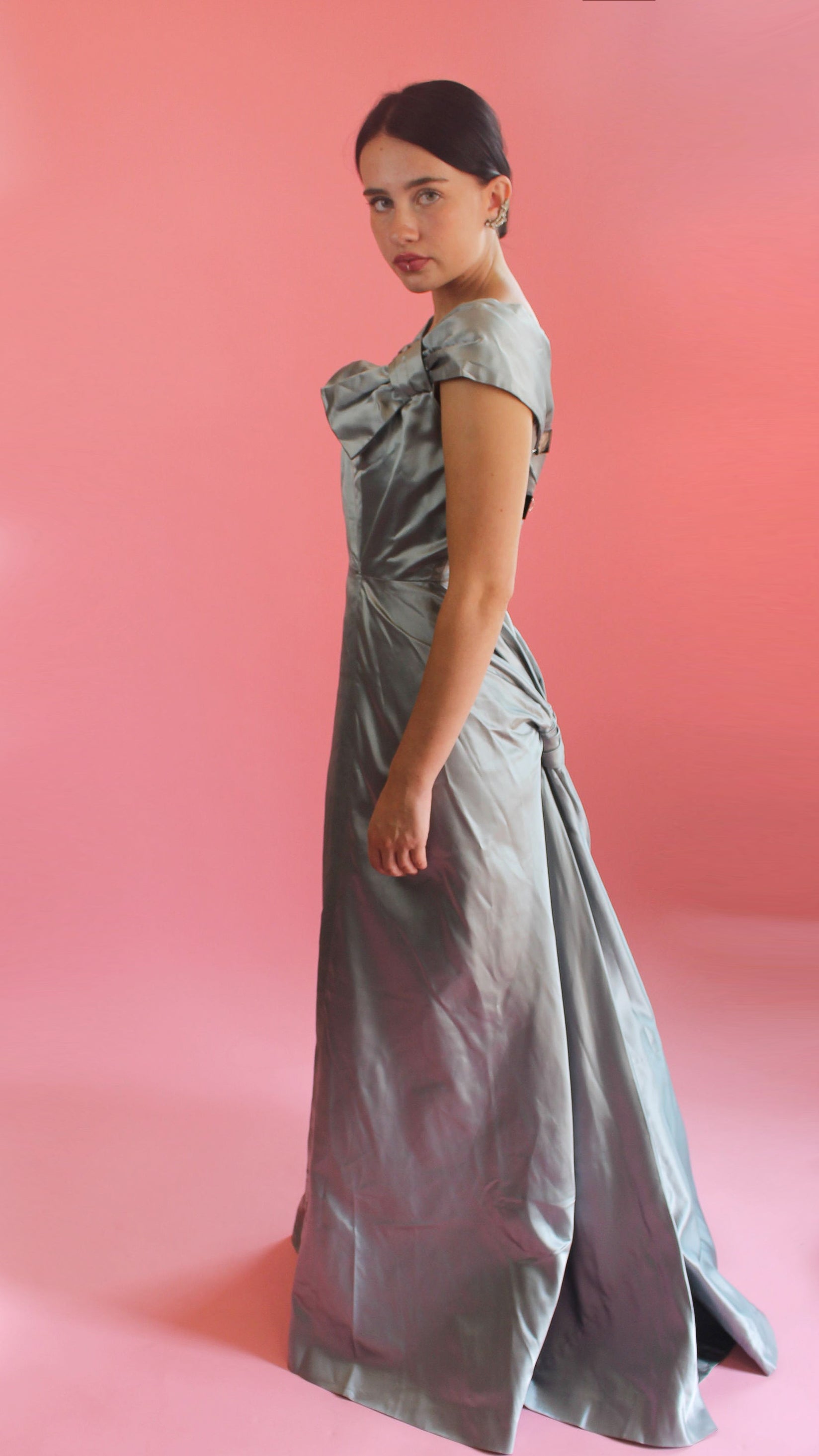 Olga Ollsund Custom Made Icy Blue Custom Gown - The Kit Vintage