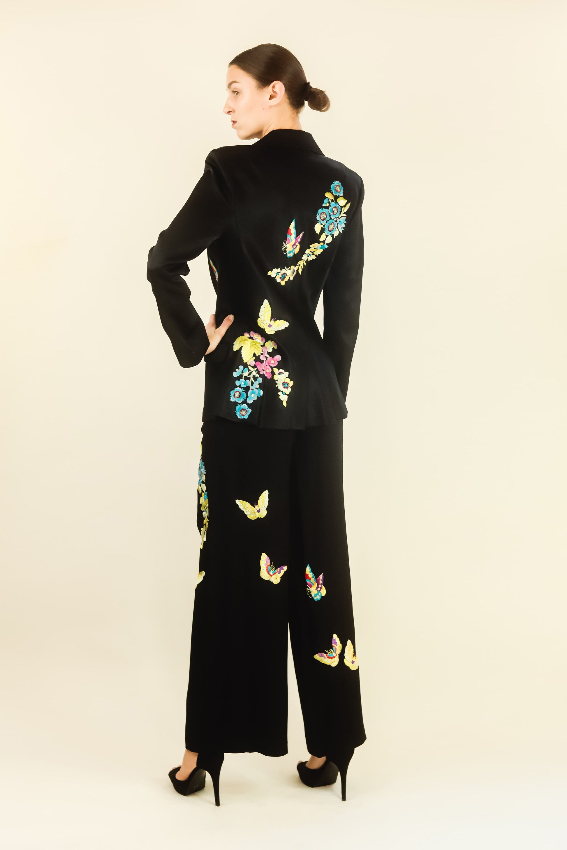 John Galliano Embroidered Butterfly Suit - The Kit Vintage
