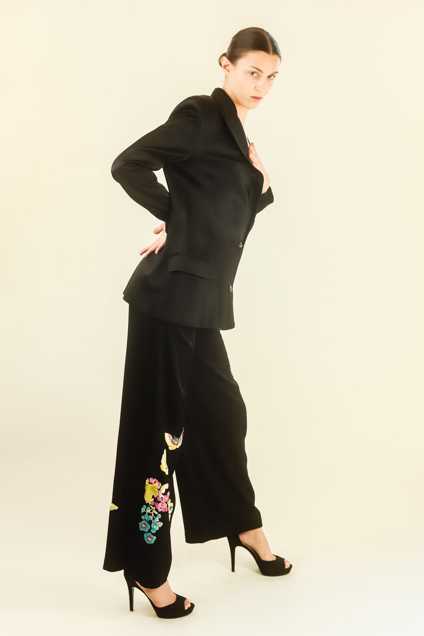 John Galliano Embroidered Butterfly Suit - The Kit Vintage
