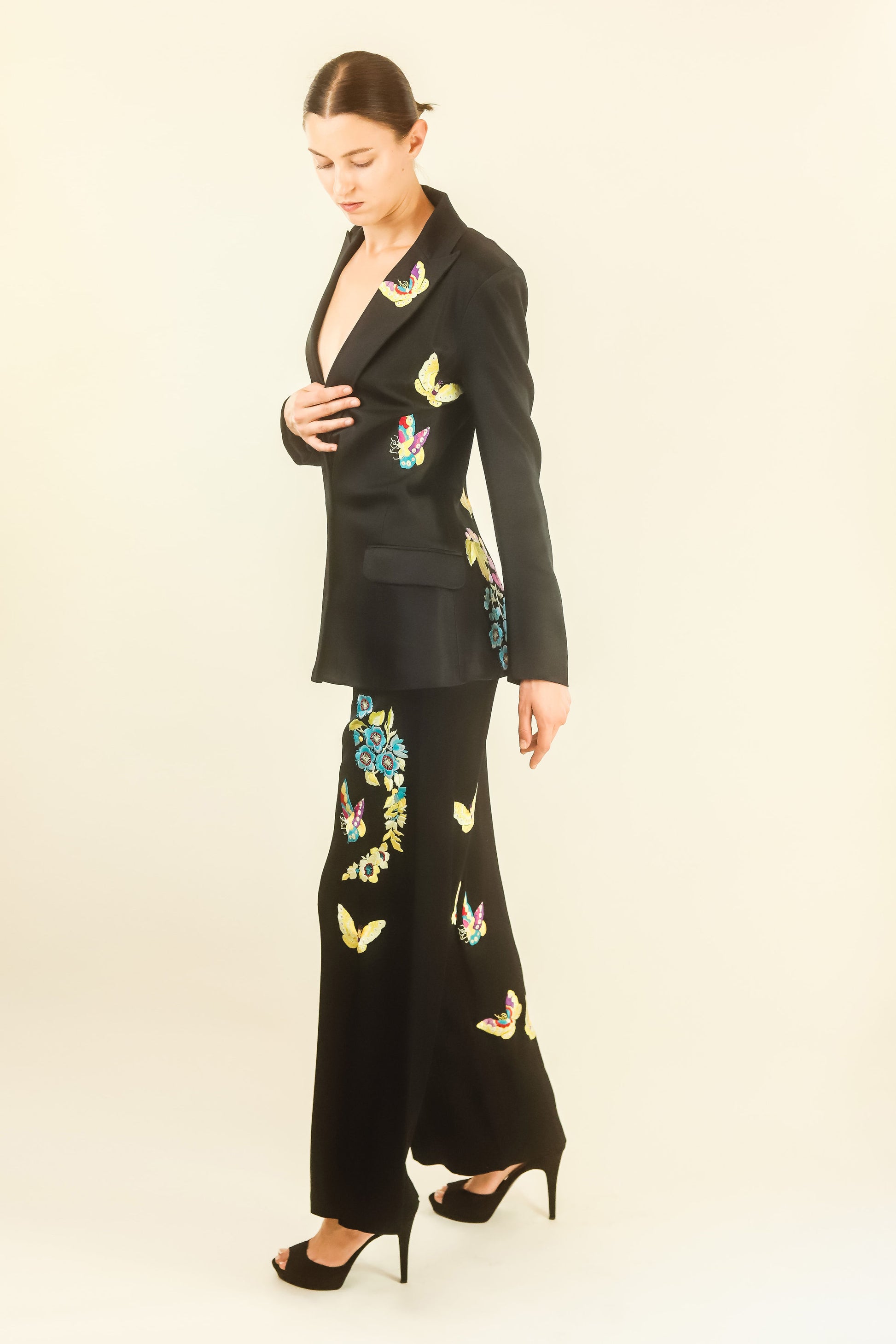 John Galliano Embroidered Butterfly Suit - The Kit Vintage