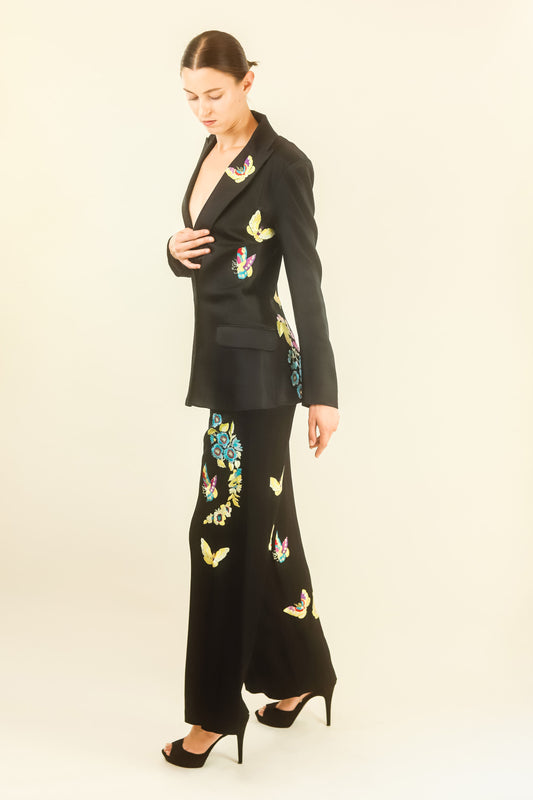 John Galliano Embroidered Butterfly Suit - The Kit Vintage