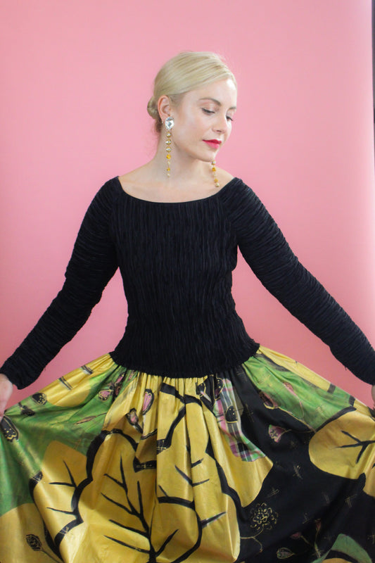 Mary McFadden Couture Hand Painted Gown - The Kit Vintage