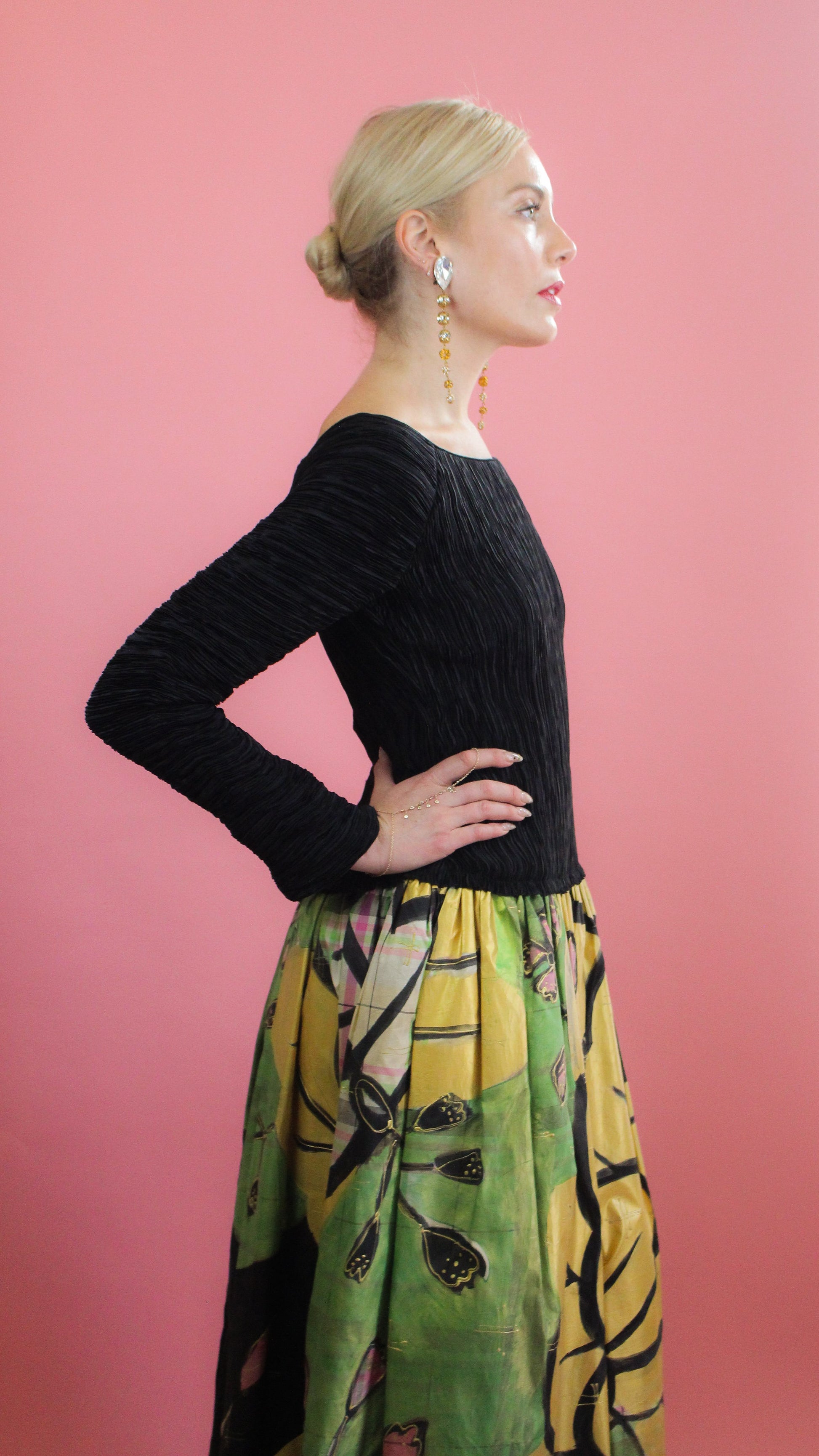 Mary McFadden Couture Hand Painted Gown - The Kit Vintage