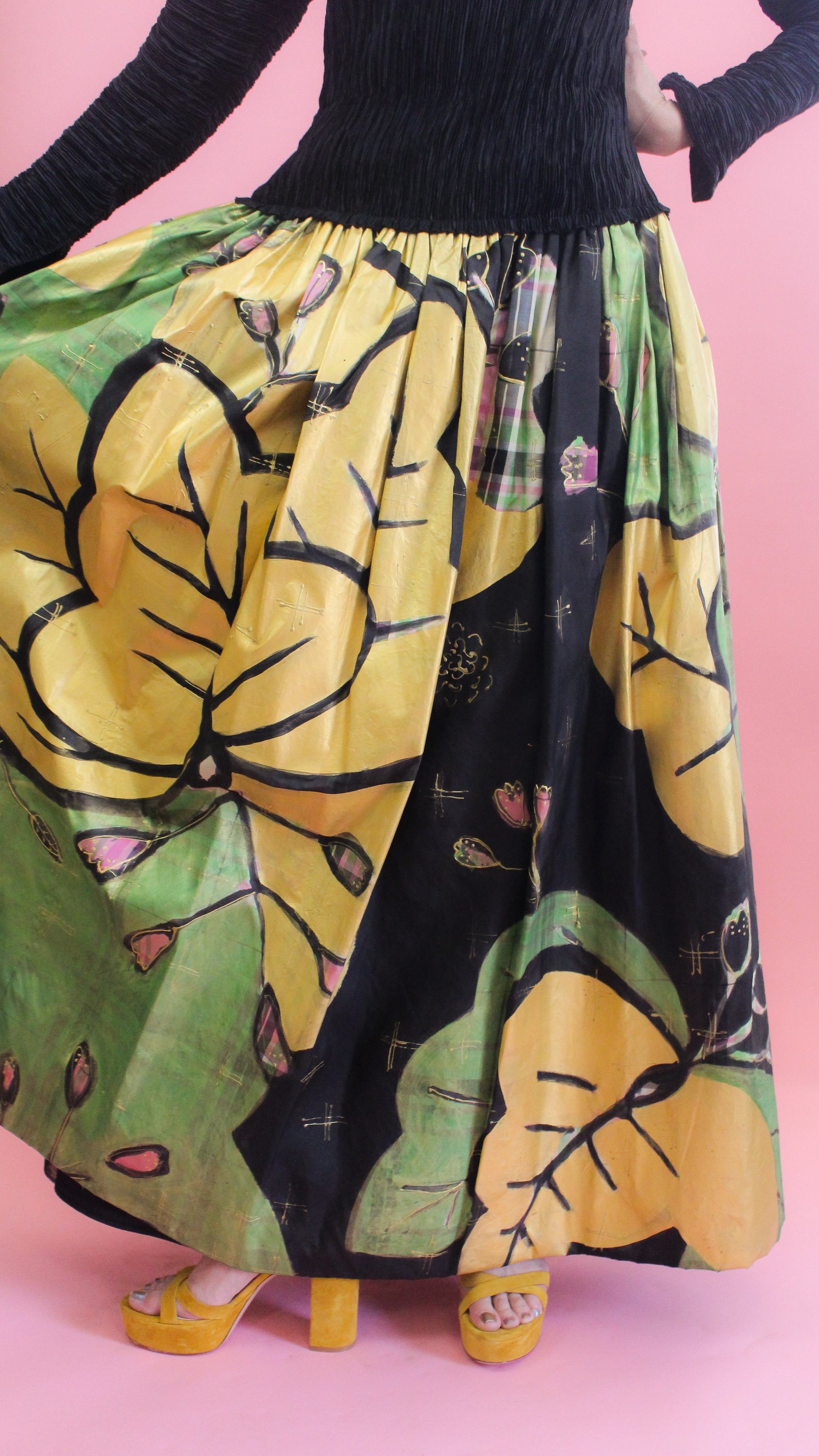 Mary McFadden Couture Hand Painted Gown - The Kit Vintage