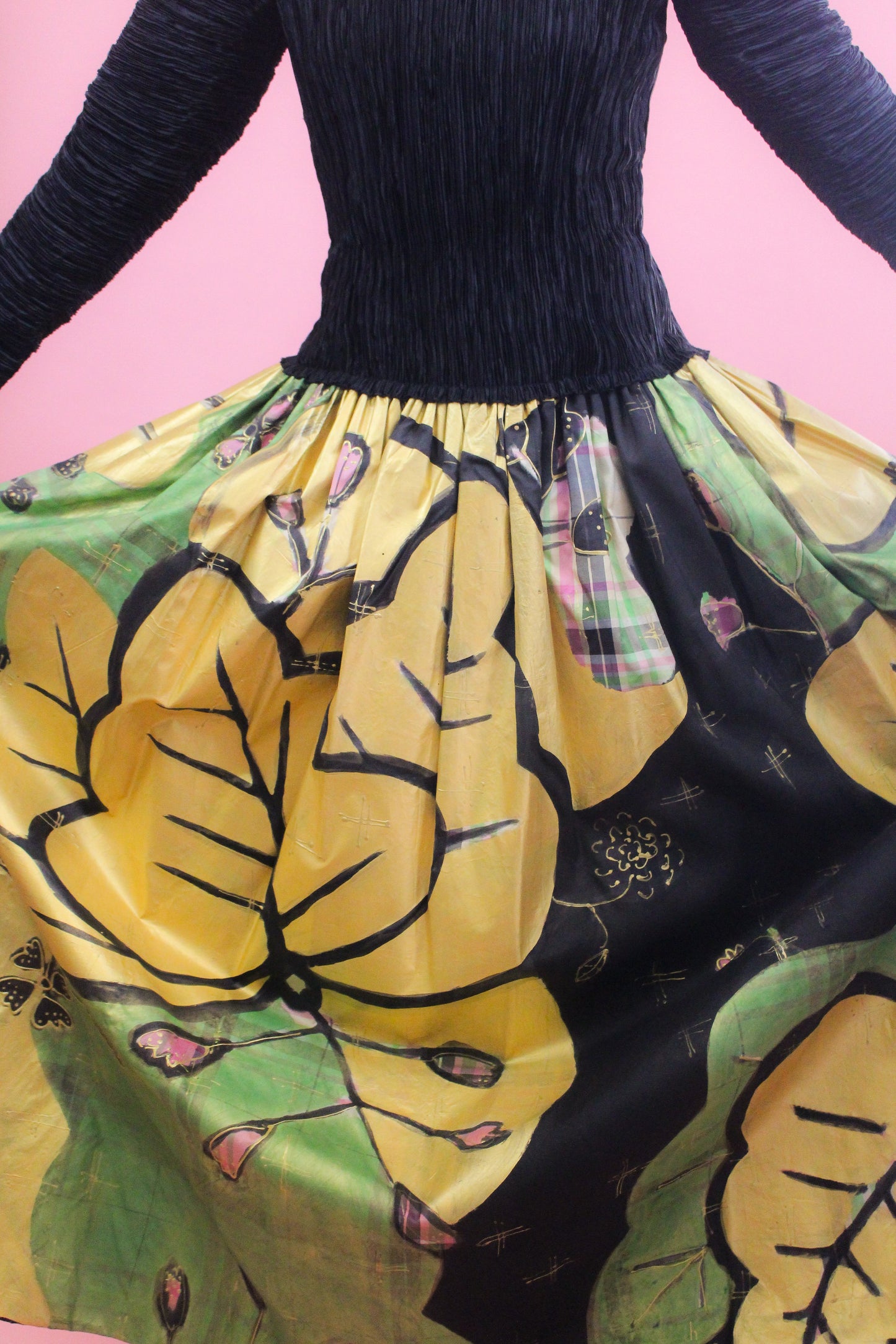 Mary McFadden Couture Hand Painted Gown