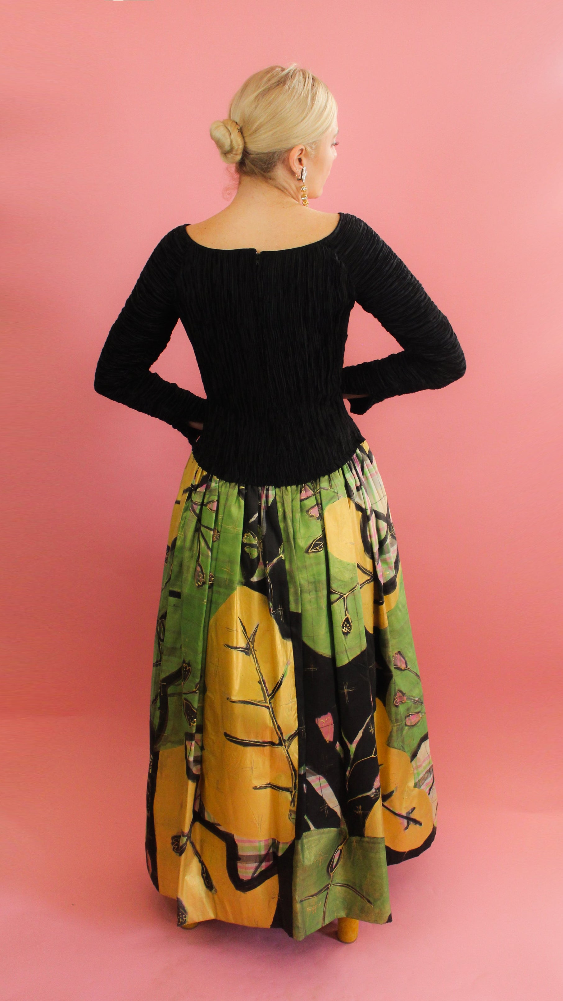 Mary McFadden Couture Hand Painted Gown - The Kit Vintage