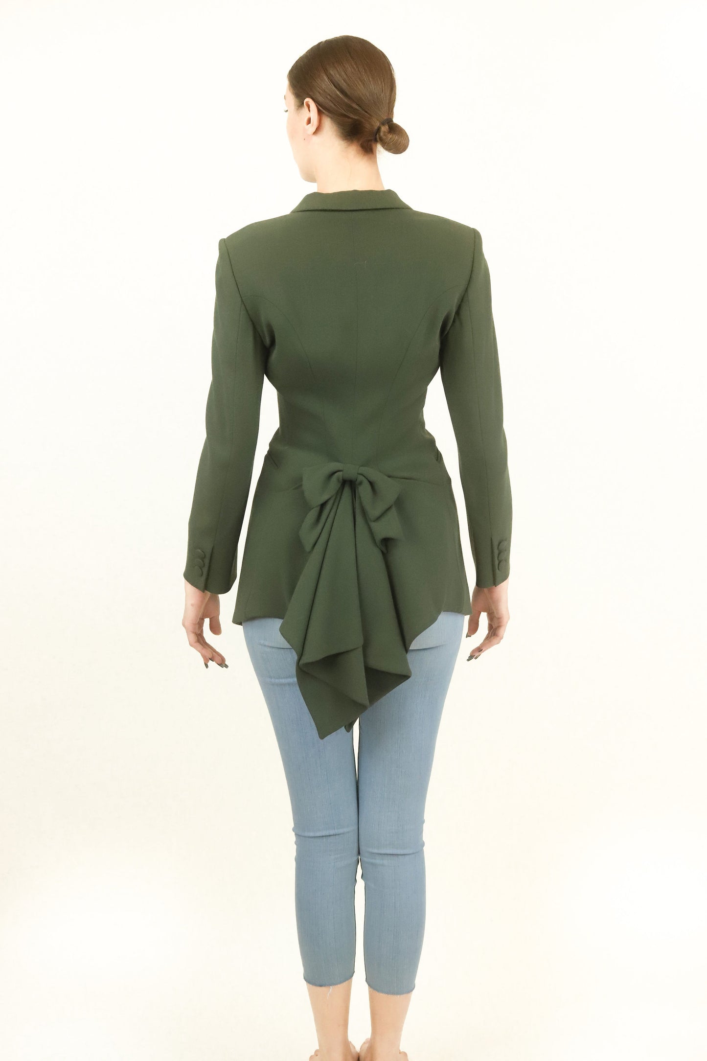 Moschino Couture Forest Green with Bow Blazer - The Kit Vintage