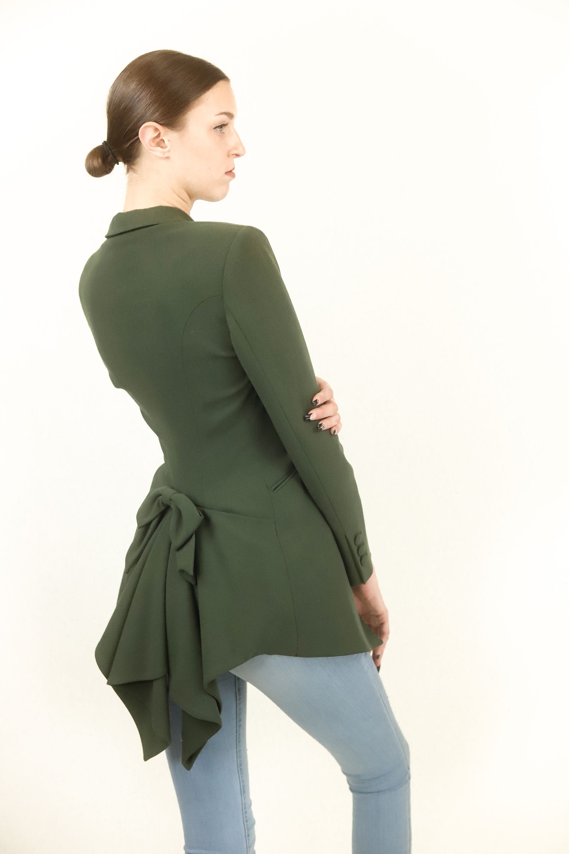 Moschino Couture Forest Green with Bow Blazer - The Kit Vintage