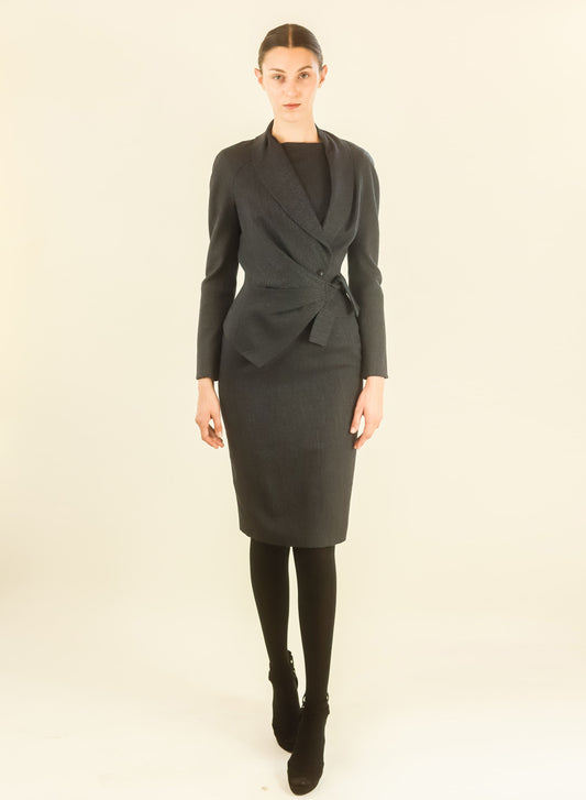 John Galliano Structured Dress and Blazer Set - The Kit Vintage