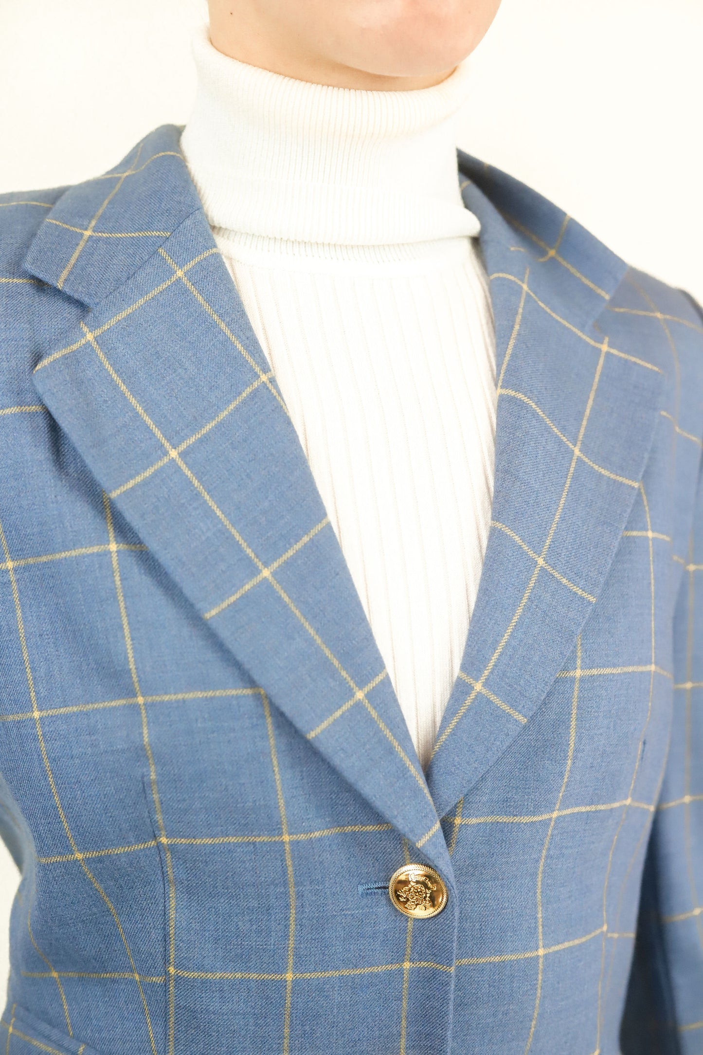 Escada Cashmere Window Pane Blazer - The Kit Vintage