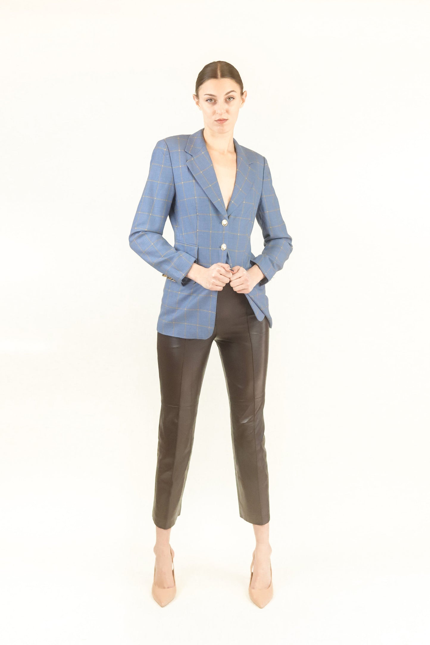 Escada Cashmere Window Pane Blazer - The Kit Vintage