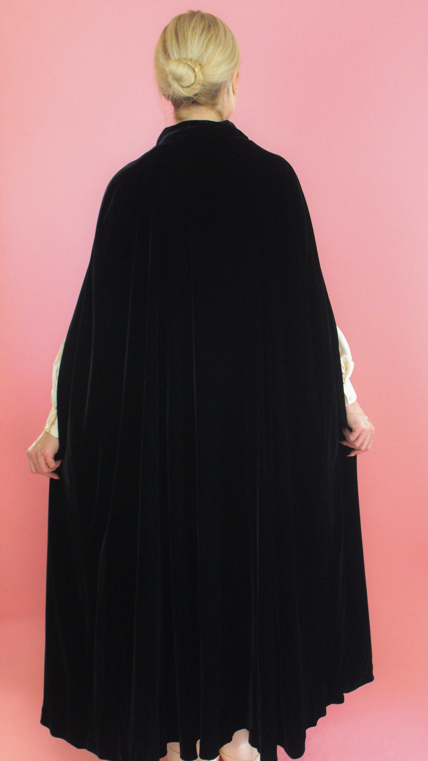 Black Velvet Cape - The Kit Vintage