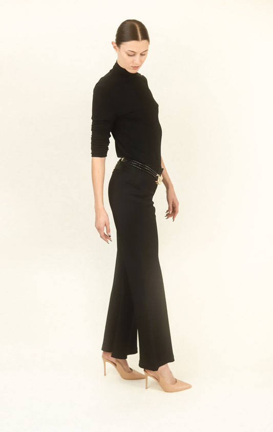 Christian LaCroix Black Bell Bottom Pants - The Kit Vintage